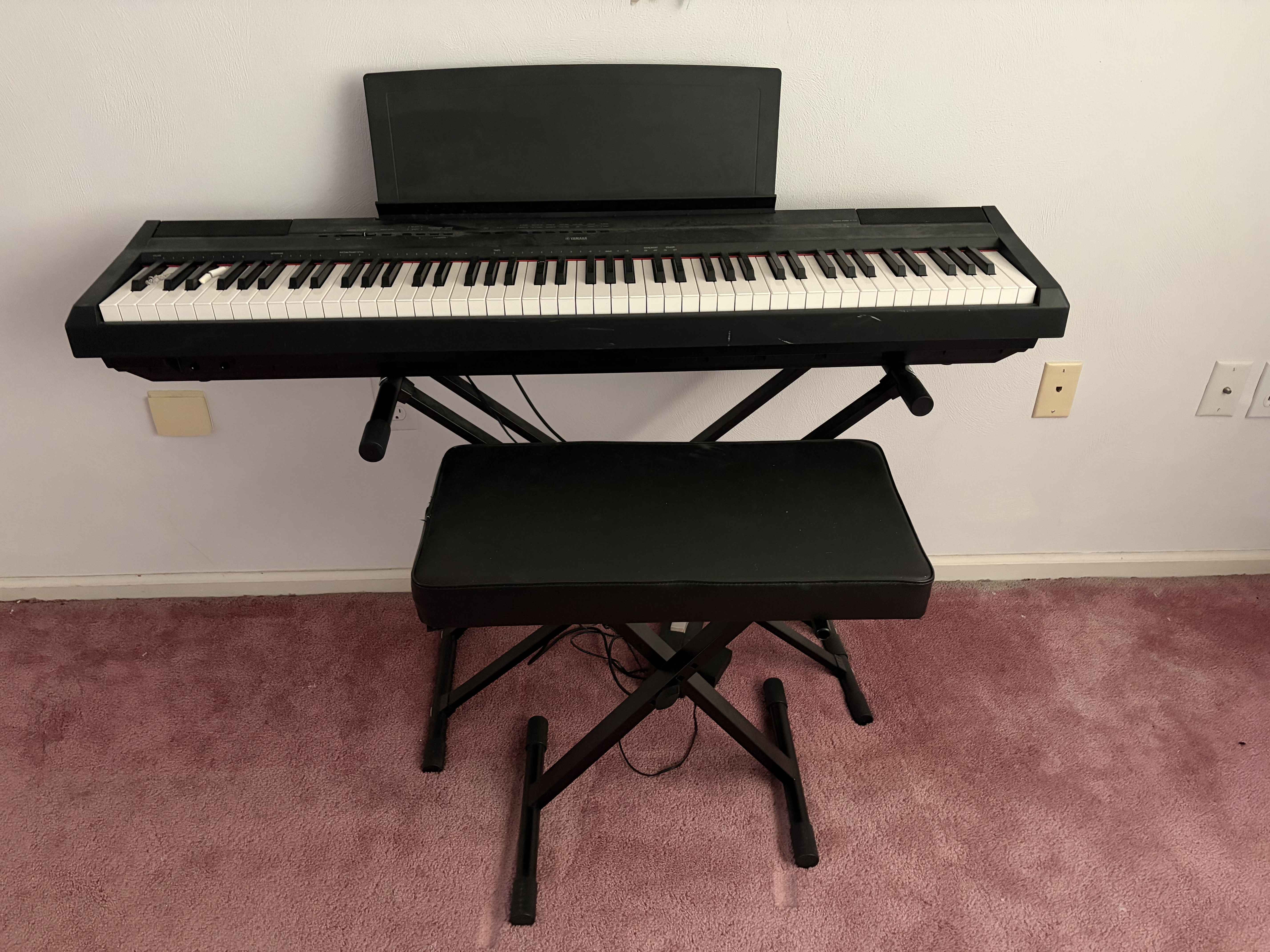 Yamaha Digital Piano — Stand & Bench Included