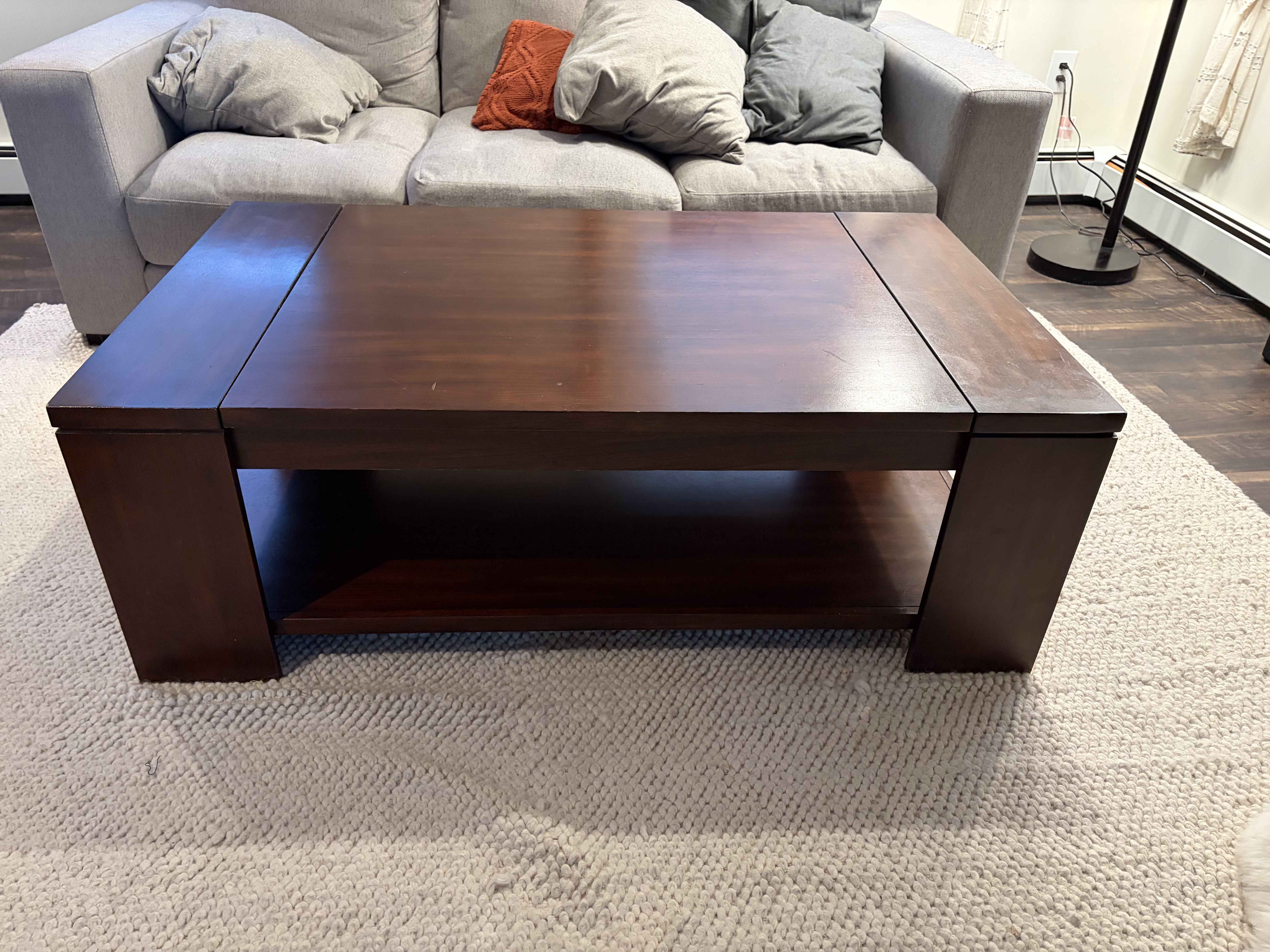 Dark Espresso Lift-Top Coffee Table